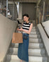 Ladies BackSlit Denim Skirts